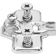 MODUL ответная планка, крест., 0 мм, сталь, предварительно вмонтированные евровинты, Регулировка по