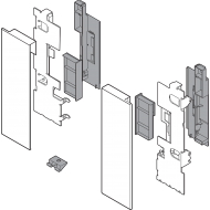 LEGRABOX держатель фасада, высота C, для высокого внутреннего ящика со вставкой, левый/правый
